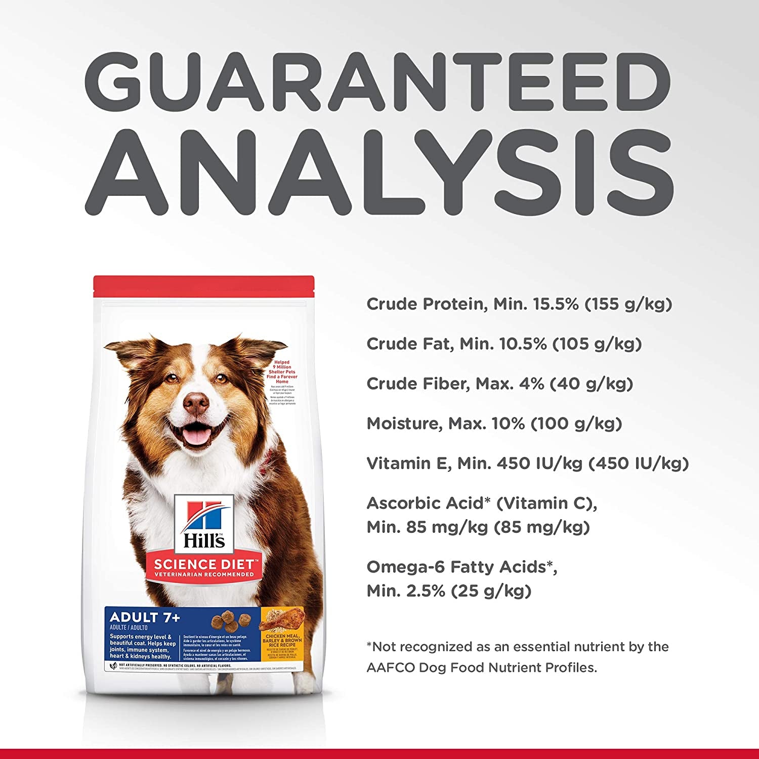 Adult 7+ Chicken Meal, Barley & Brown Rice Recipe Senior Dry Dog Food 12Kg Bag