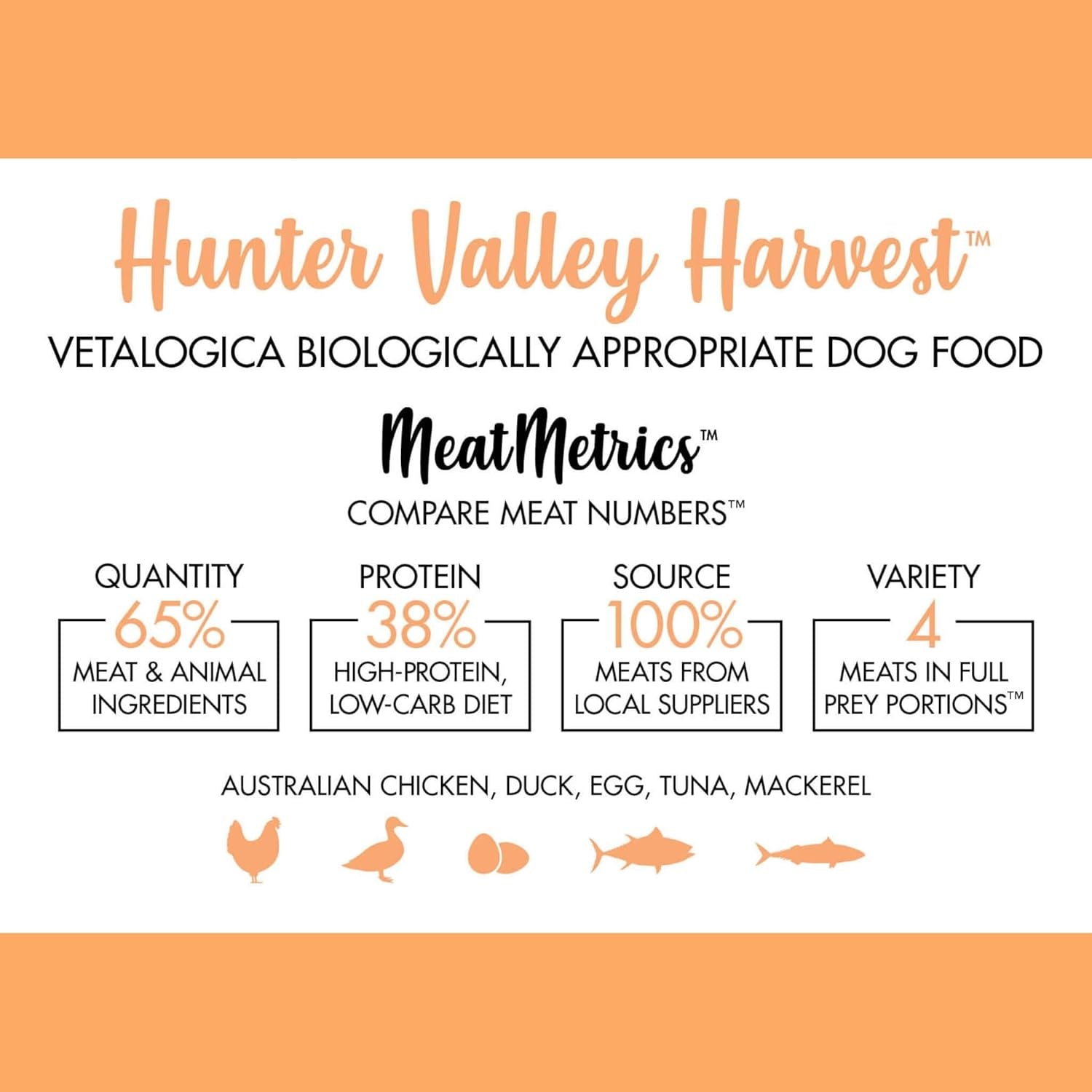 Biologically Appropriate Hunter Valley Harvest Grain Free Adult Dry Dog Food 3 Kg