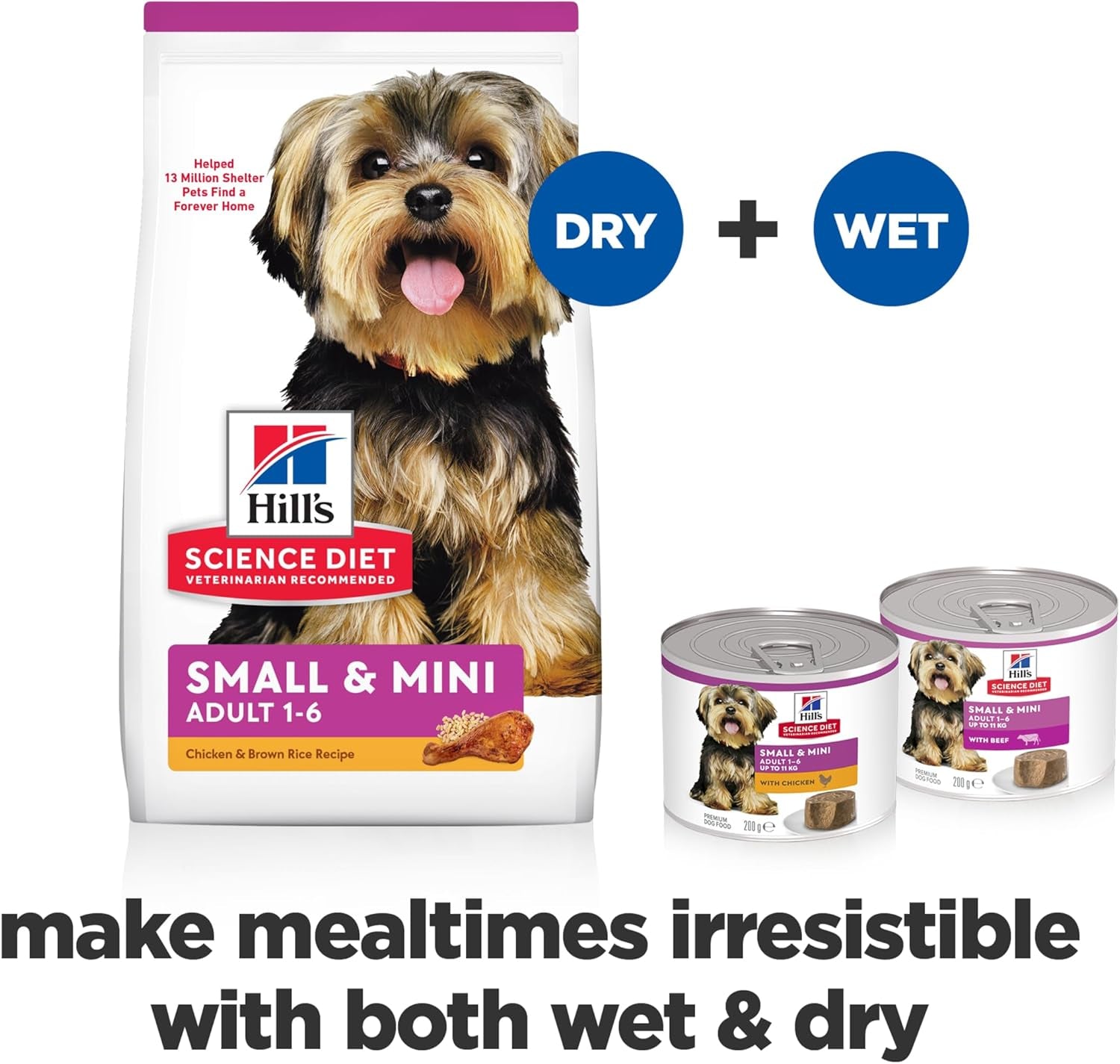 Adult Small & Mini with Chicken Canned Wet Dog Food 12X200G