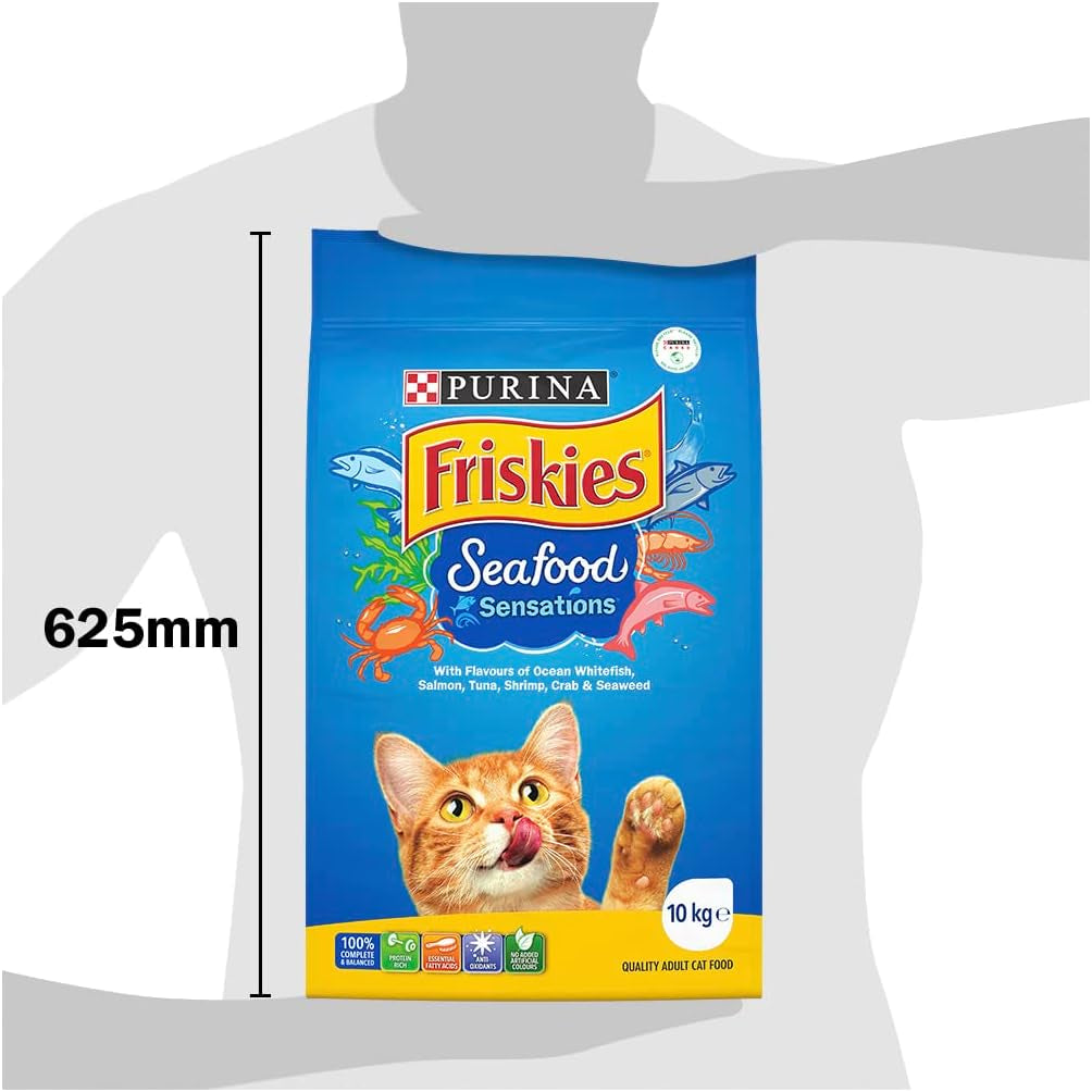 FRISKIES Adult Dry Cat Food Seafood Sensations 10Kg