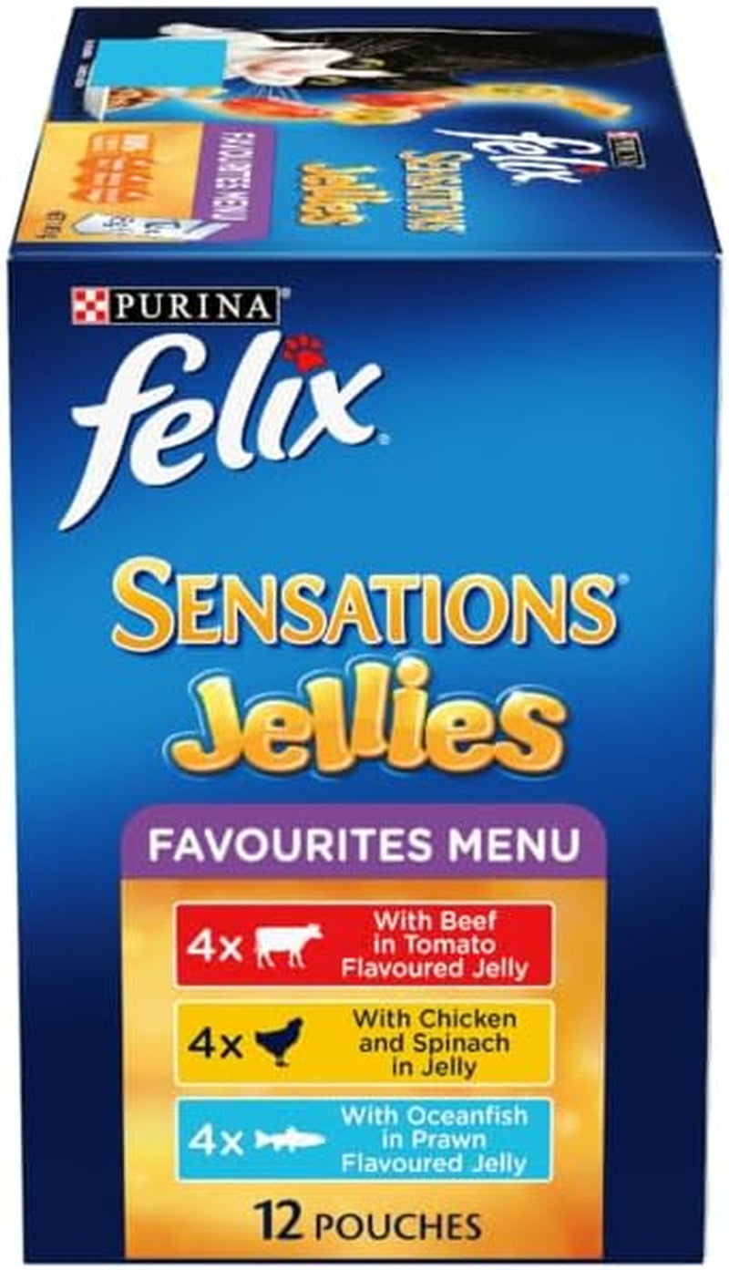 Sensations Adult Wet Cat Food Favourites Menu Jellies 60X85G