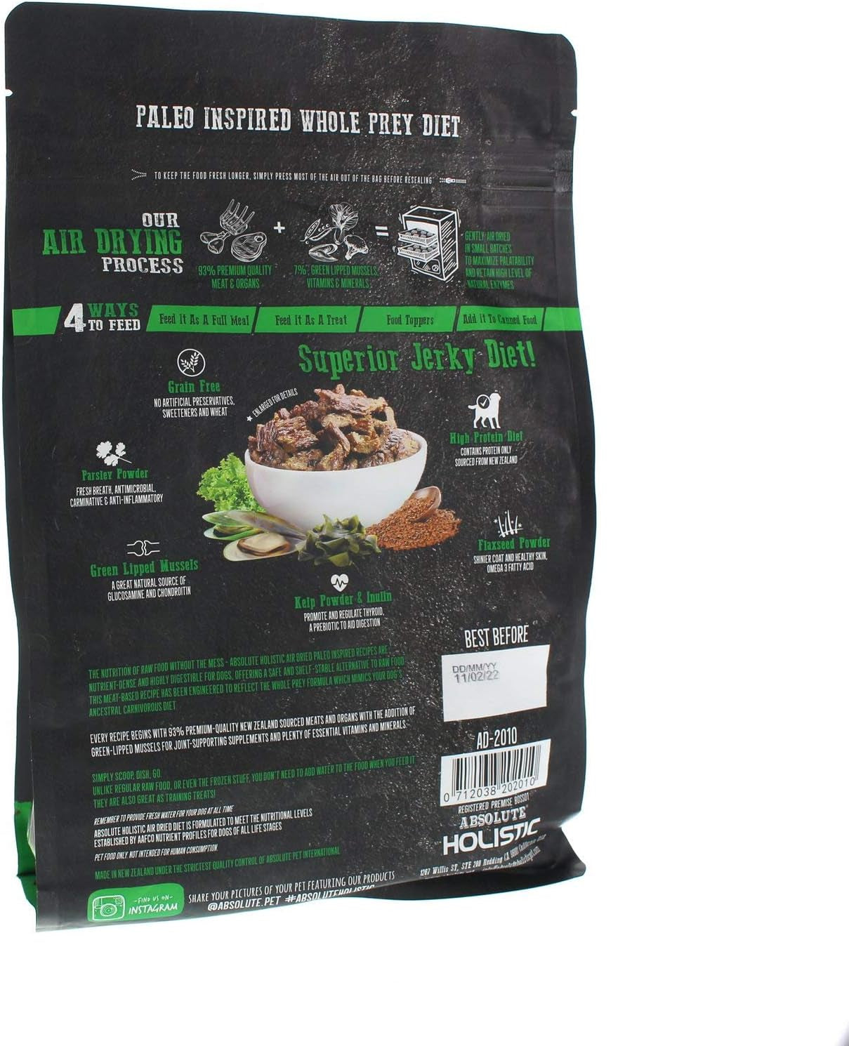 Air Dried Dog Food, Chicken and Hoki 1 Kg
