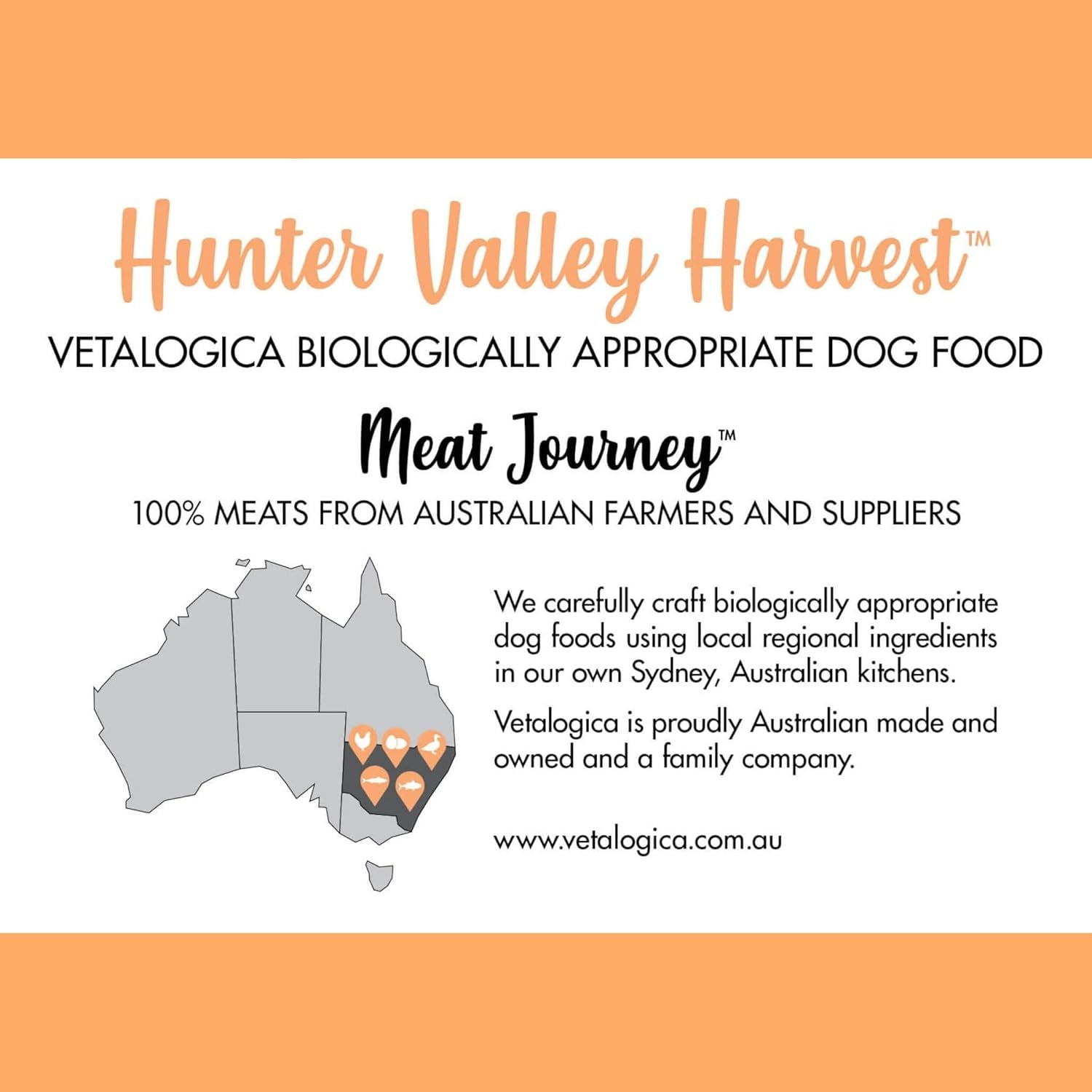 Biologically Appropriate Hunter Valley Harvest Grain Free Adult Dry Dog Food 3 Kg