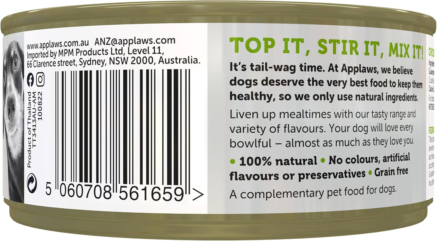 Taste Toppers 100% Natural Wet Dog Food Chicken Breast with Lamb in Gravy Tin 156G (Pack of 16), Limited Ingredients Pet Food