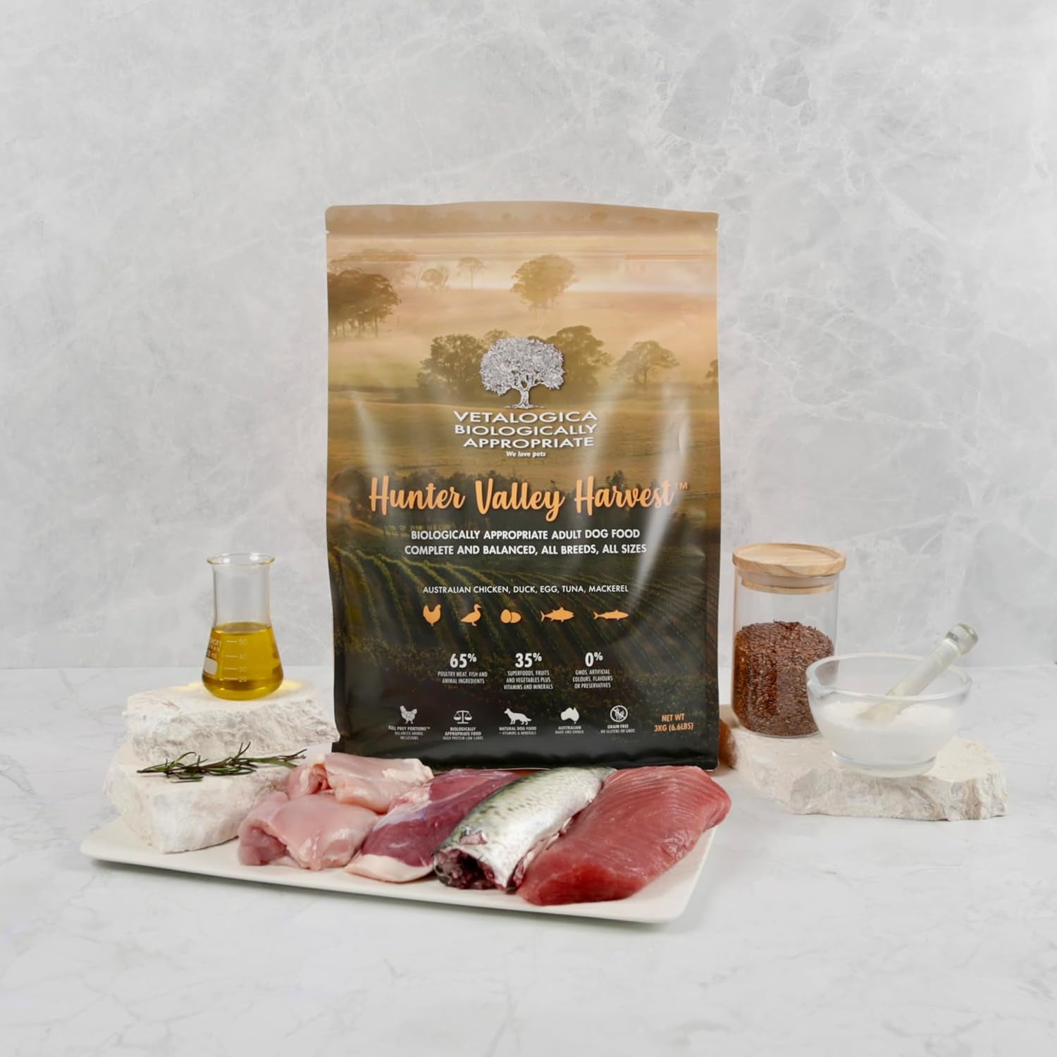 Biologically Appropriate Hunter Valley Harvest Grain Free Adult Dry Dog Food 3 Kg