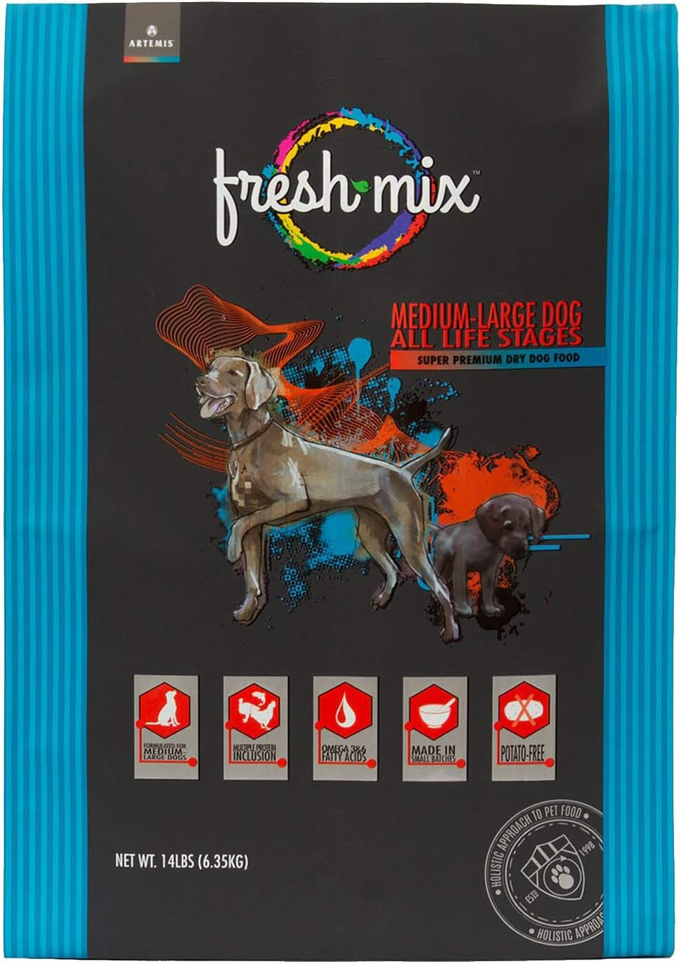 Fresh Mix Dry Dog Food-Medium & Large Breed All Life Stages 4 Lb (1.81Kg)