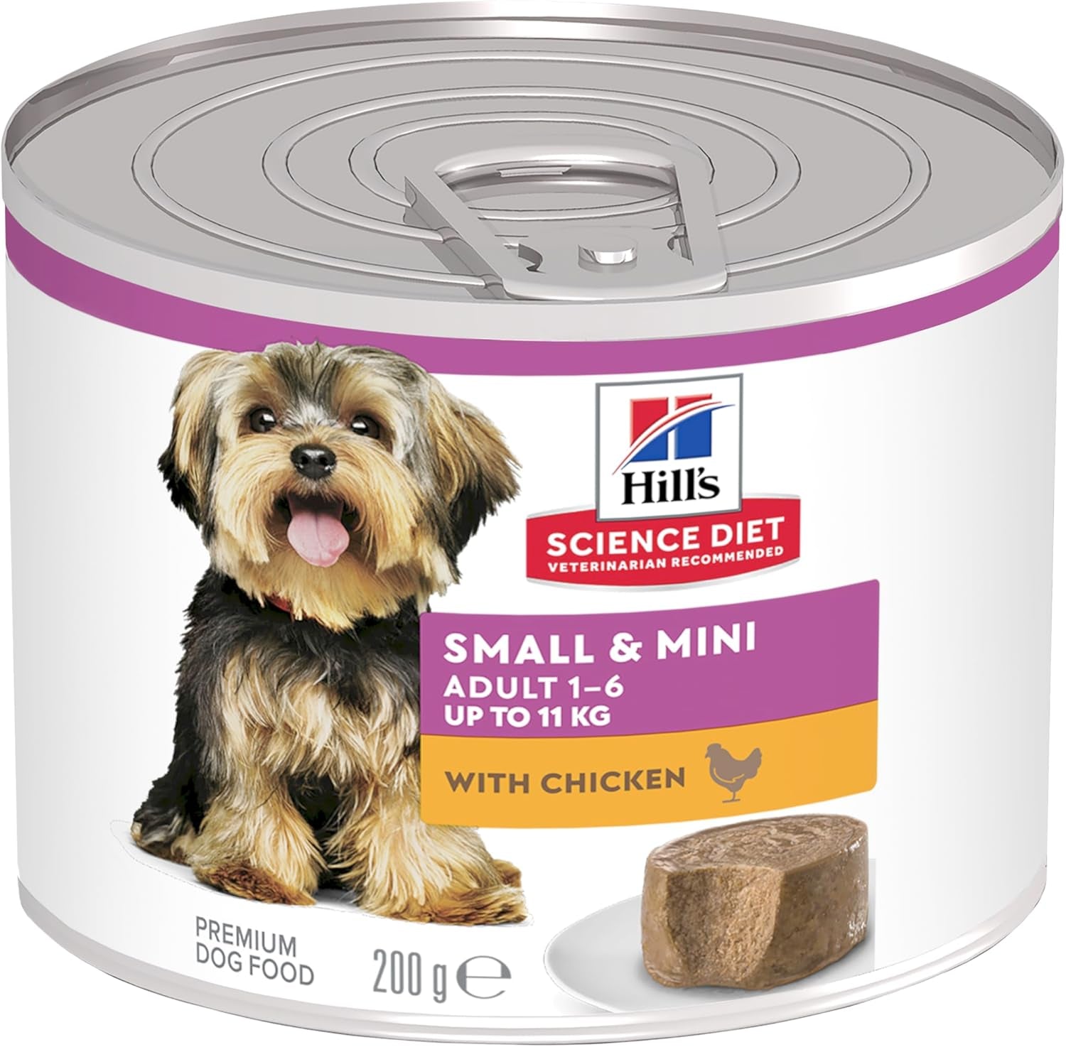 Adult Small & Mini with Chicken Canned Wet Dog Food 12X200G
