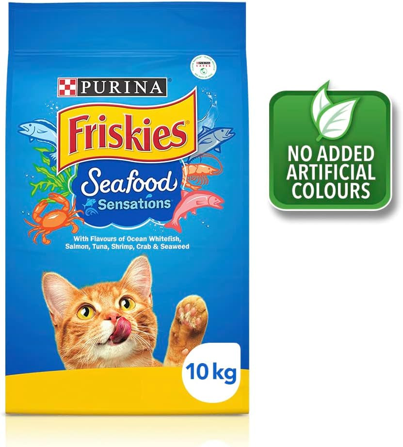 FRISKIES Adult Dry Cat Food Seafood Sensations 10Kg