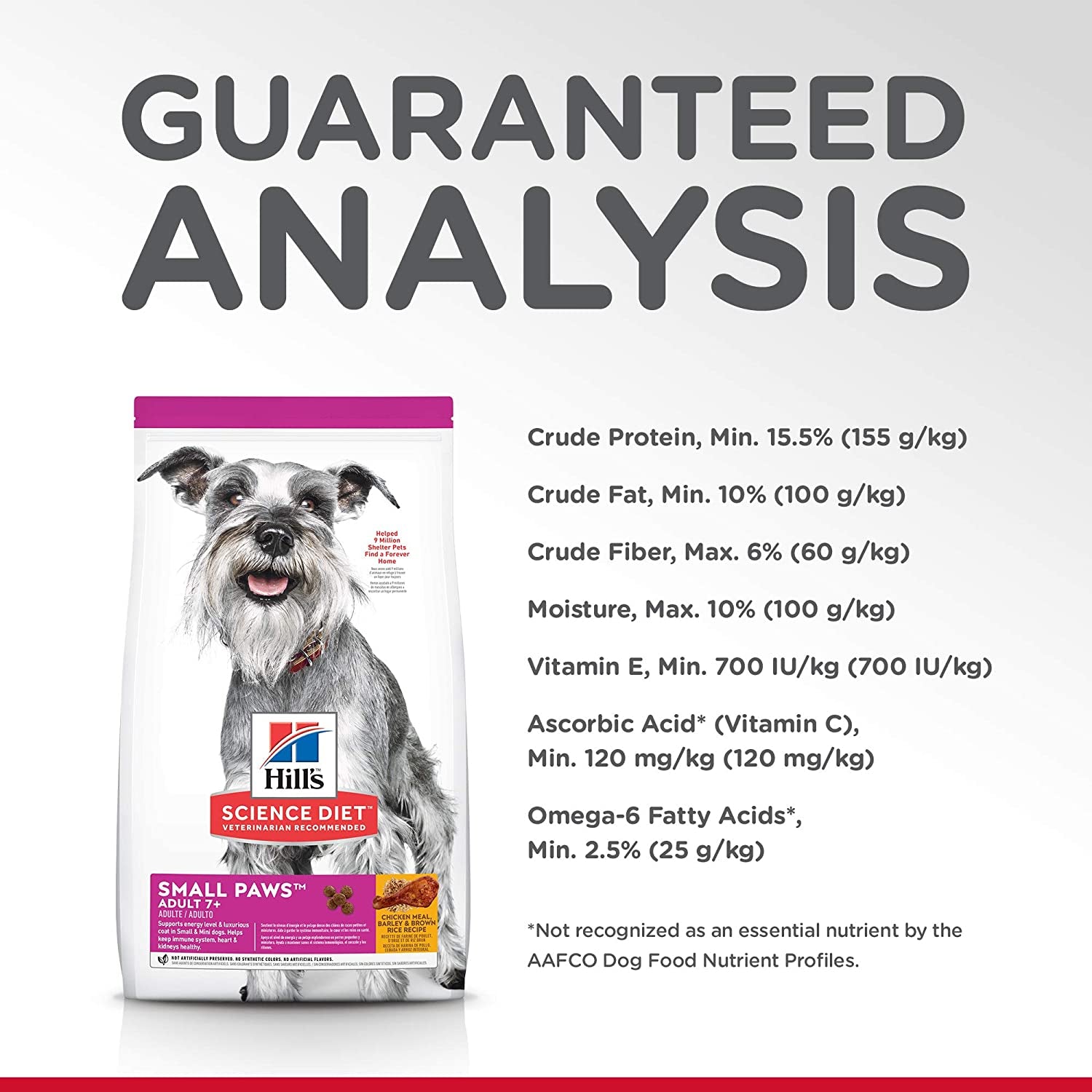 Senior Adult 7+ Small Paws, Chicken Meal, Barley and Brown Rice Recipe, Dry Dog Food for Older Small & Toy Breed Dogs, 1.5Kg Bag