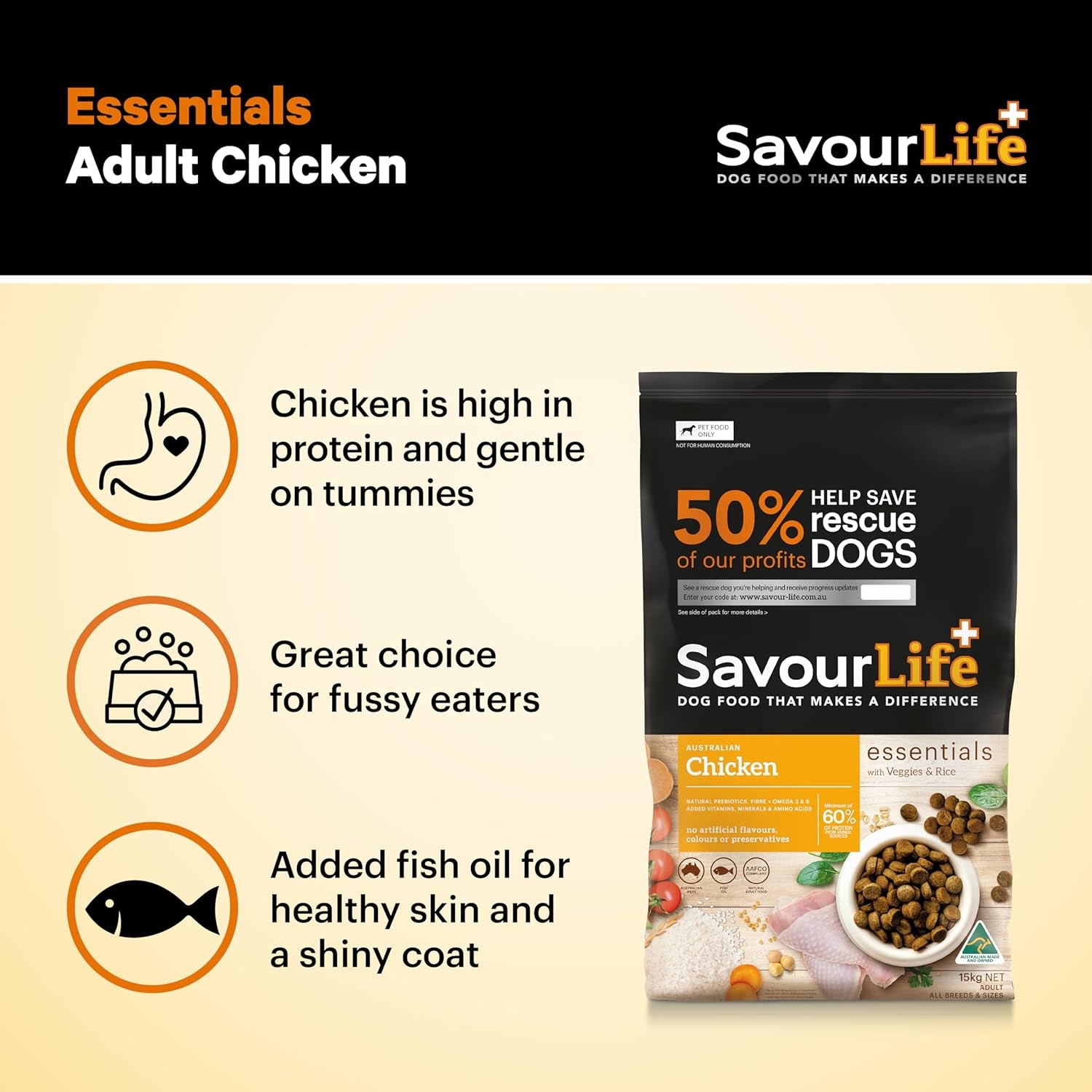 Essentials Chicken Adult Dog Food 3Kg