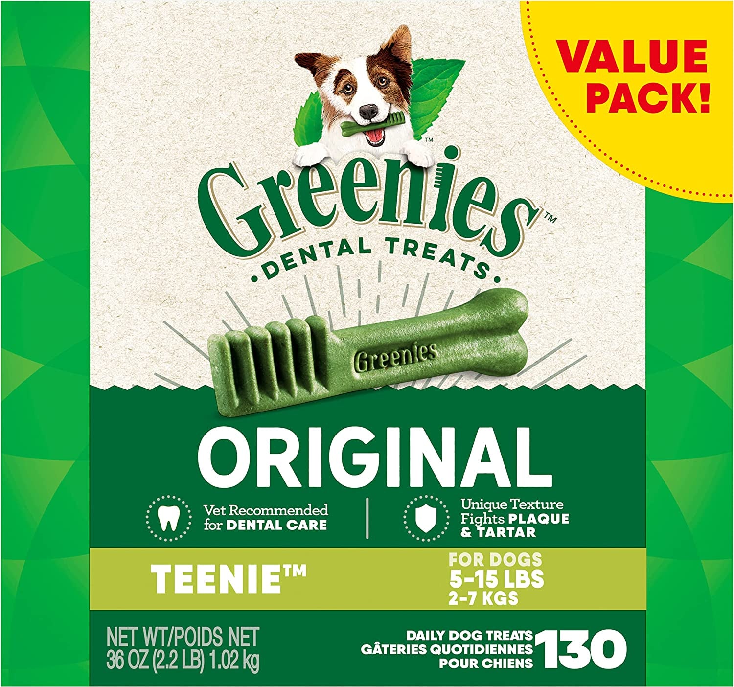 Original Flavour Dental Treat for Teenie Breed Dogs, 1 Kg