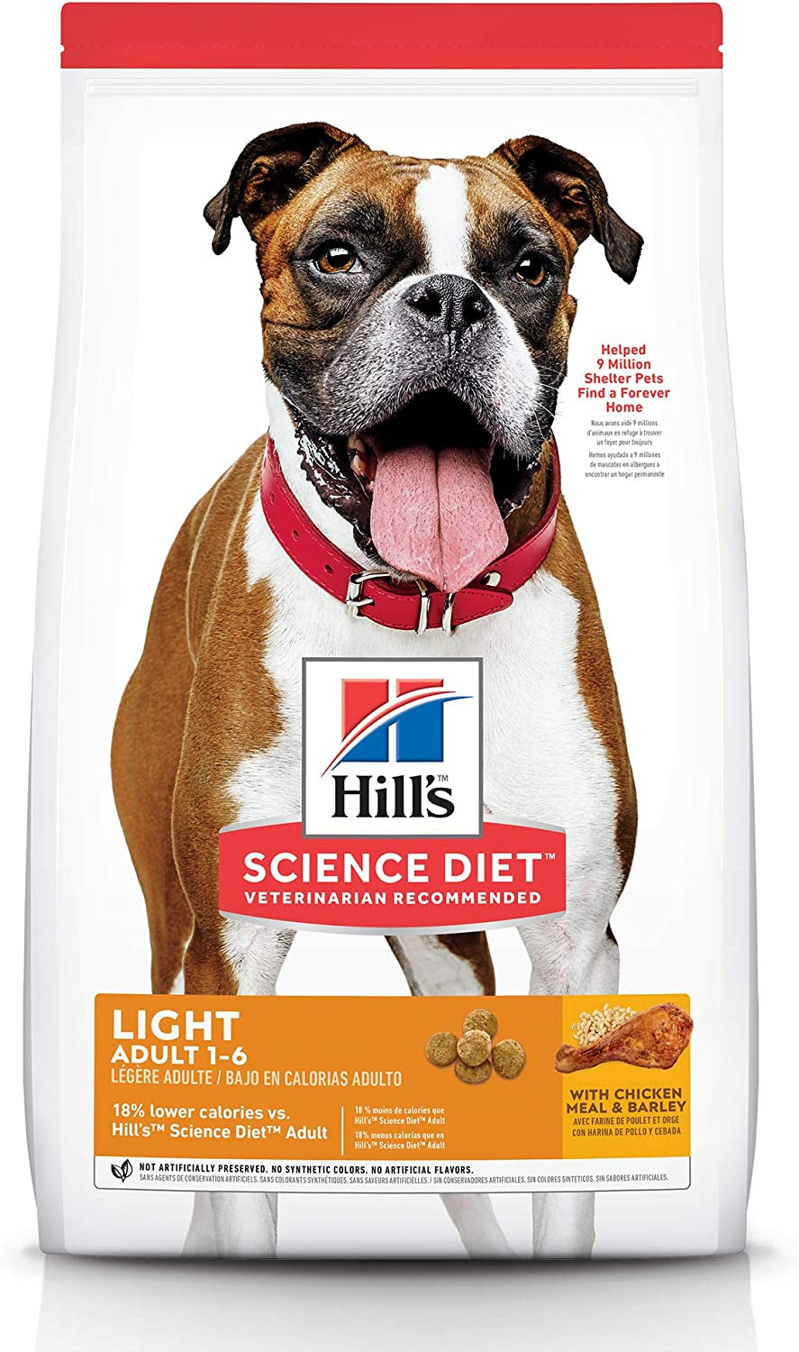 Light Adult, Chicken Meal & Barley Recipe, Low Calorie Dry Dog Food for Healthy Weight & Management, 12Kg Bag