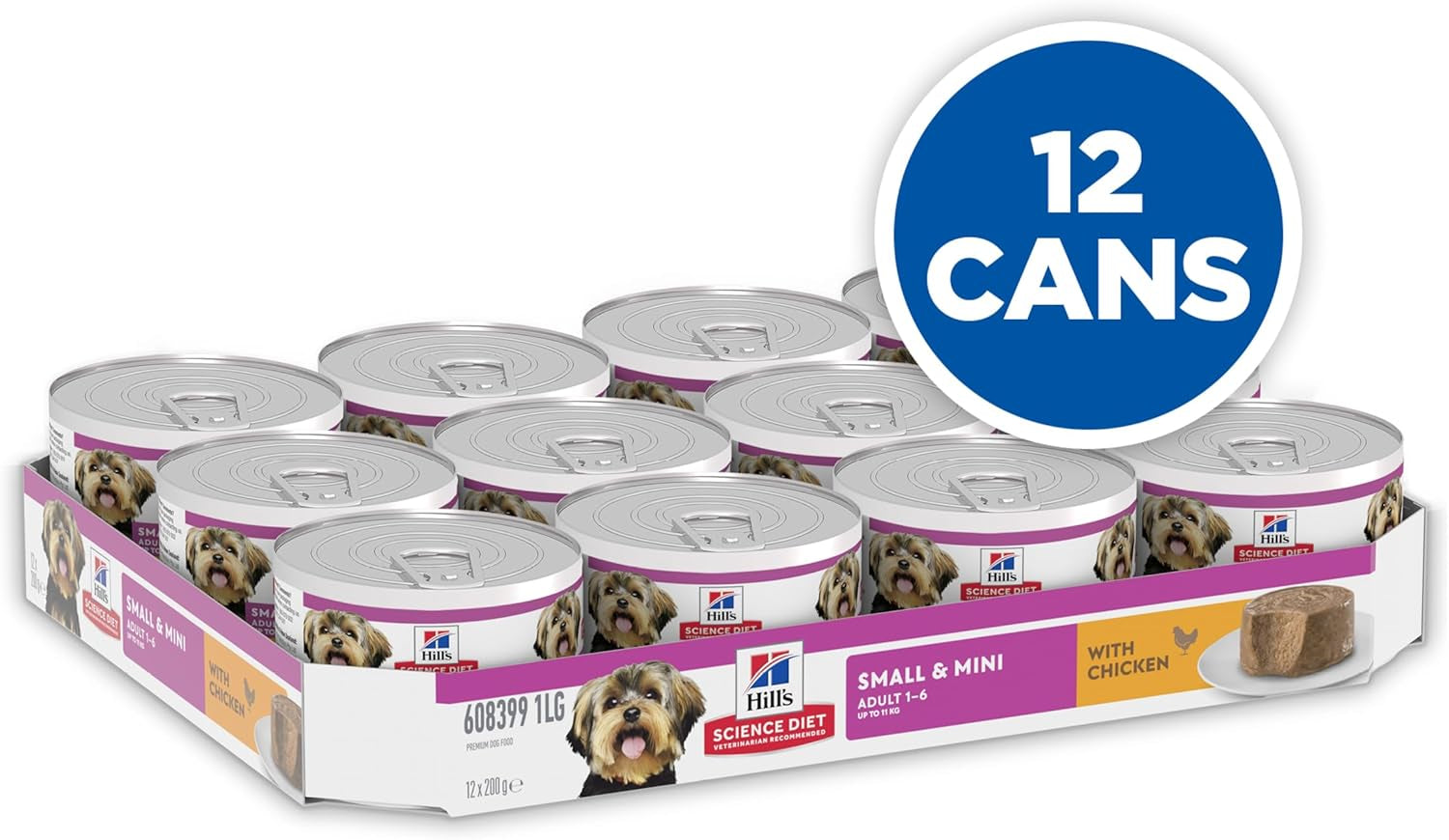 Adult Small & Mini with Chicken Canned Wet Dog Food 12X200G