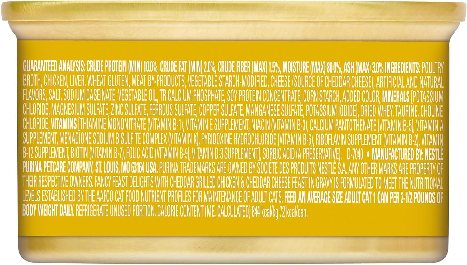 FANCY FEAST Delights with Cheddar Adult Wet Cat Food Grilled Chicken & Cheddar Cheese Feast in Gravy 24X85G