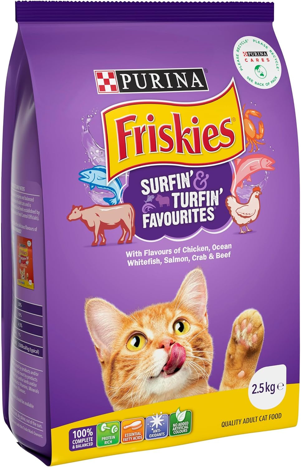 FRISKIES Adult Dry Cat Food Surfin' & Turfin' Favourites 2.5Kg
