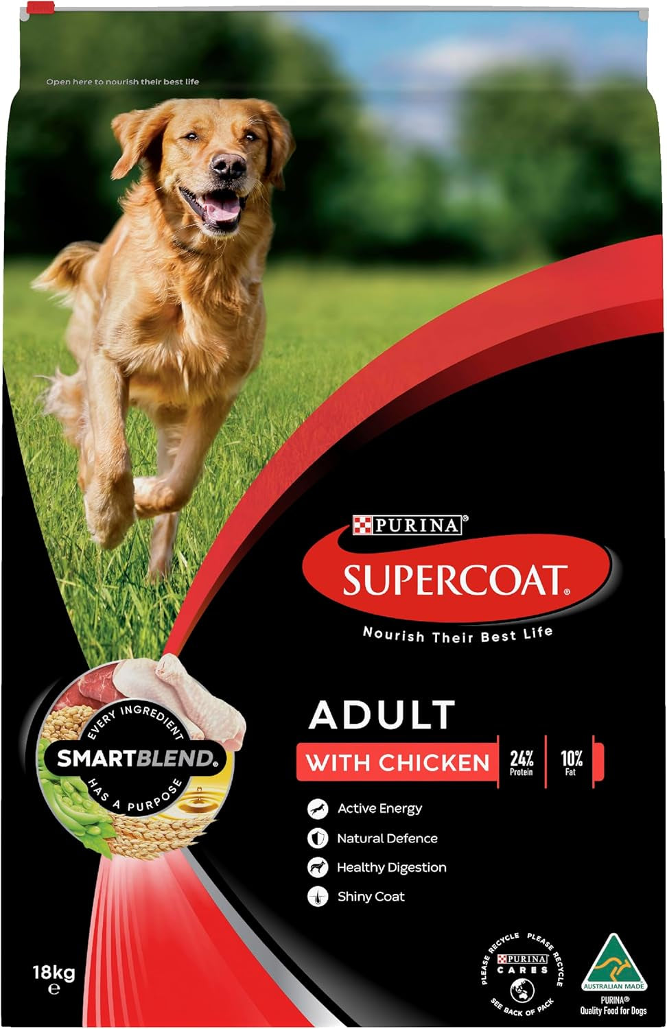 SUPERCOAT SMARTBLEND Adult Dry Dog Food Chicken 18Kg
