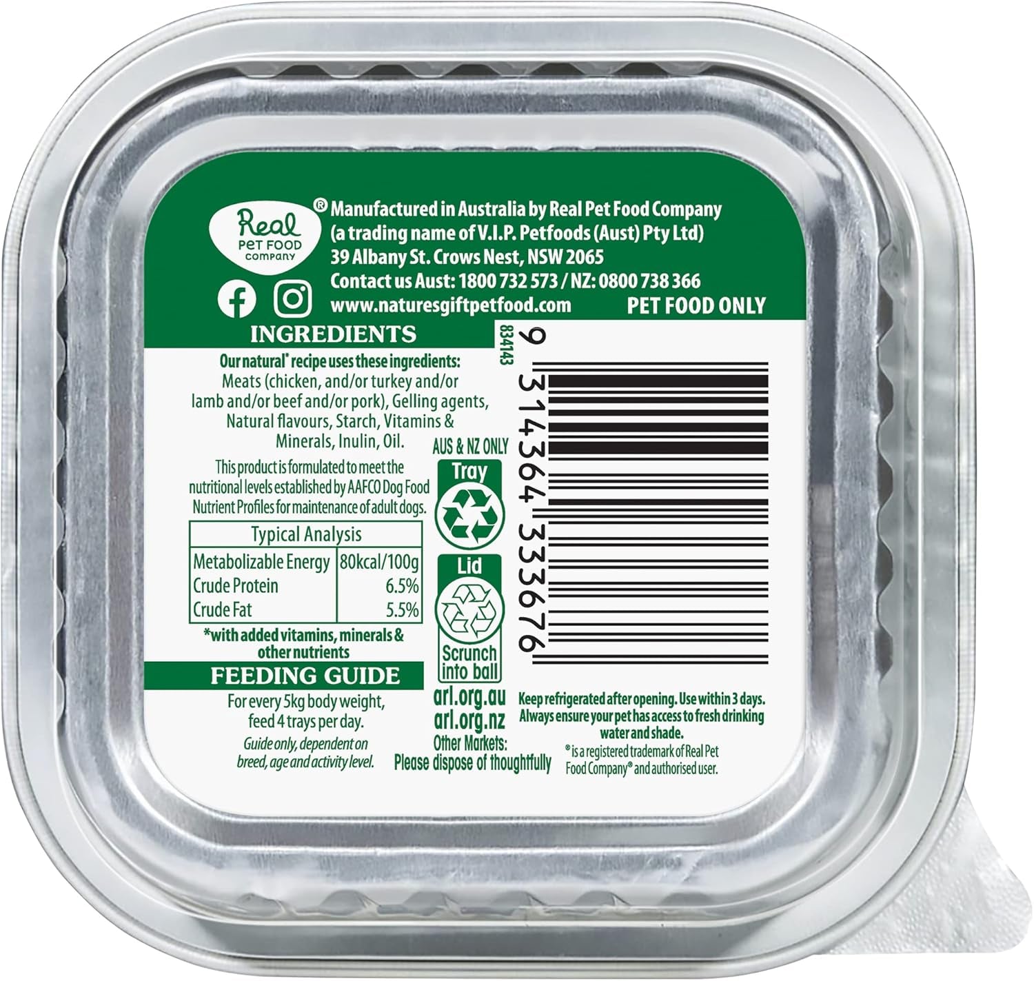 Loaf Real Chicken Adult Dog Wet Food 100G (Pack of 24)