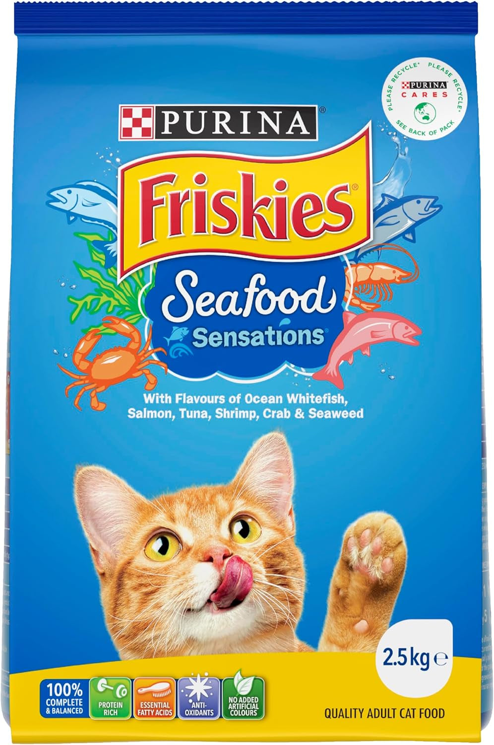 FRISKIES Adult Dry Cat Food Seafood Sensations 2.5Kg