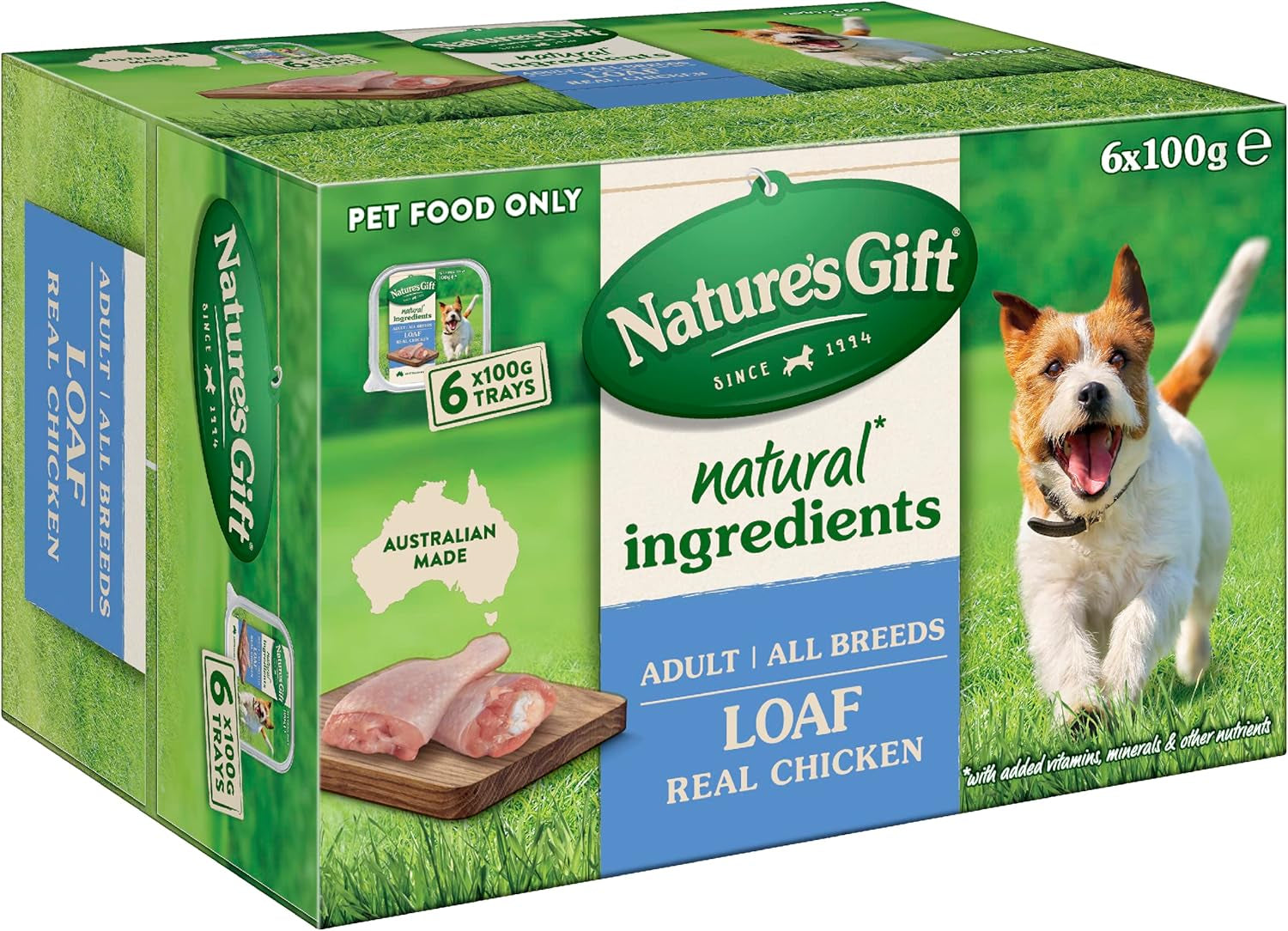 Loaf Real Chicken Adult Dog Wet Food 100G (Pack of 24)