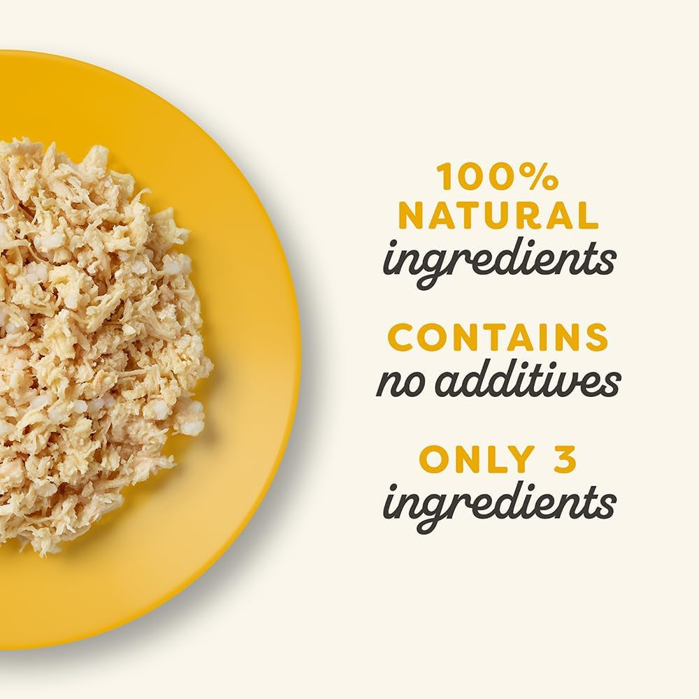 100% Natural Wet Cat Food Chicken Breast in Broth, Limited Ingredients Pet Food 70G Tin (Pack of 24)