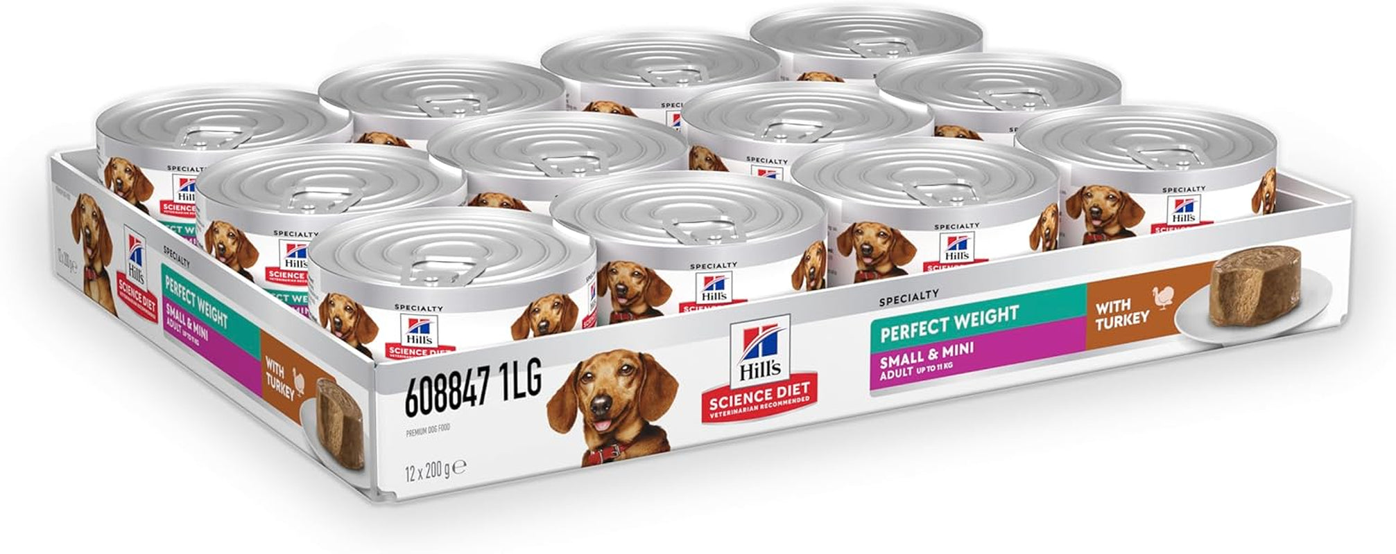 Perfect Weight Small & Mini with Turkey Canned Dog Food 12X200G