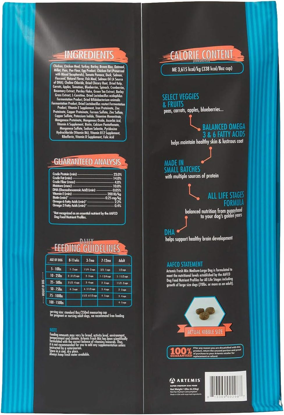 Fresh Mix Dry Dog Food-Medium & Large Breed All Life Stages 4 Lb (1.81Kg)