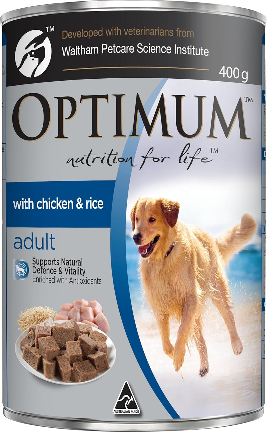 Adult Wet Dog Food with Chicken and Rice 400G Can, 24 Pack