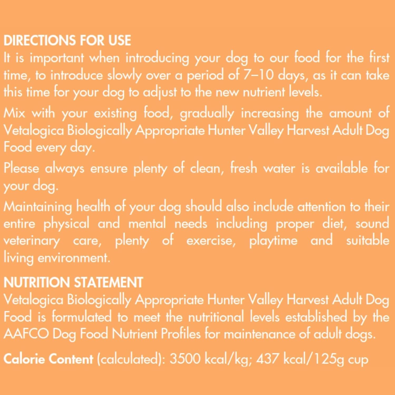 Biologically Appropriate Hunter Valley Harvest Grain Free Adult Dry Dog Food 3 Kg