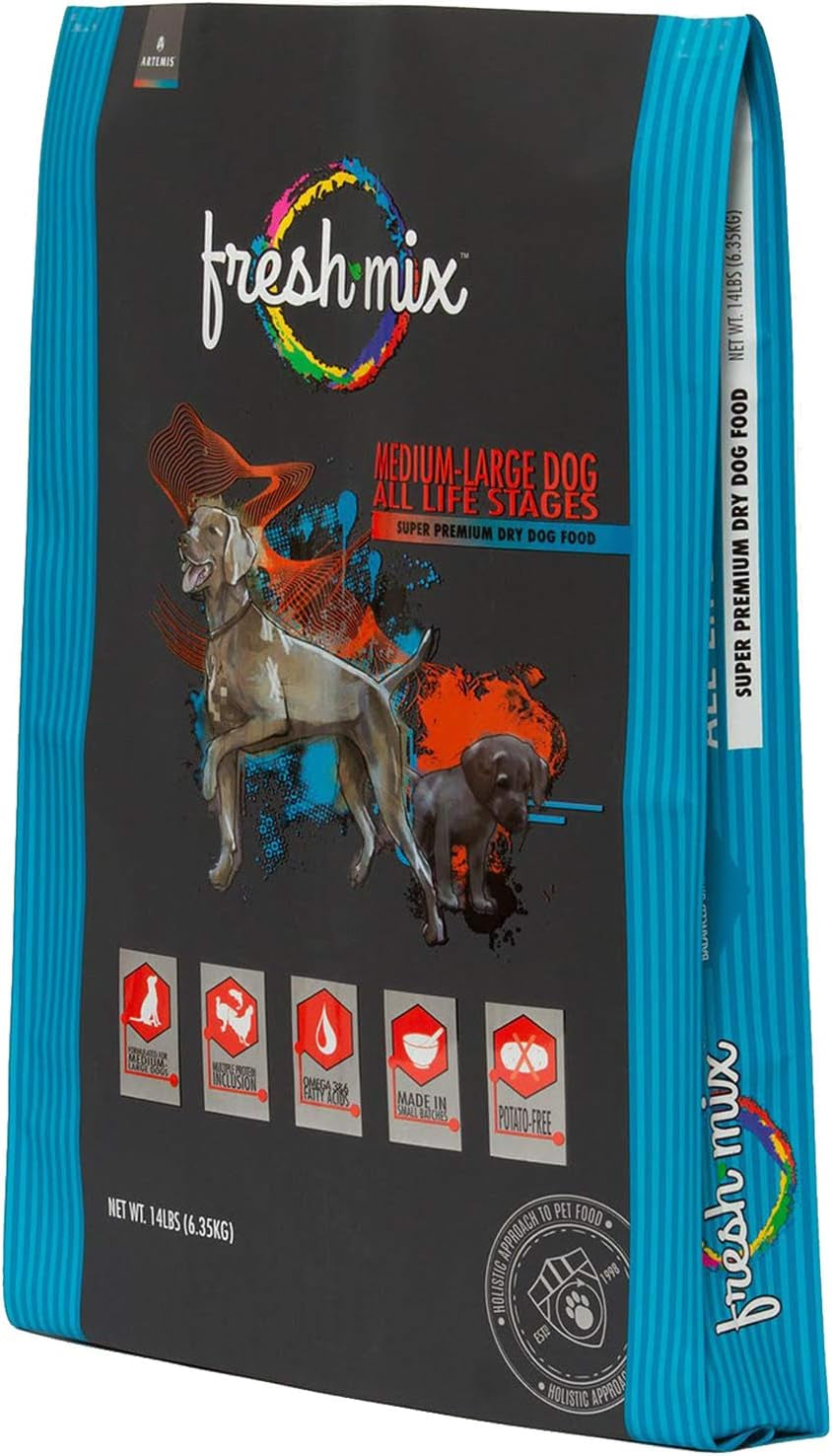 Fresh Mix Dry Dog Food-Medium & Large Breed All Life Stages 4 Lb (1.81Kg)