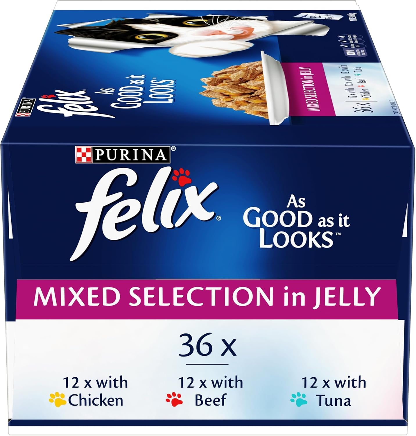 as Good as It Looks Adult Wet Cat Food Mixed Selection in Jelly 36X85G