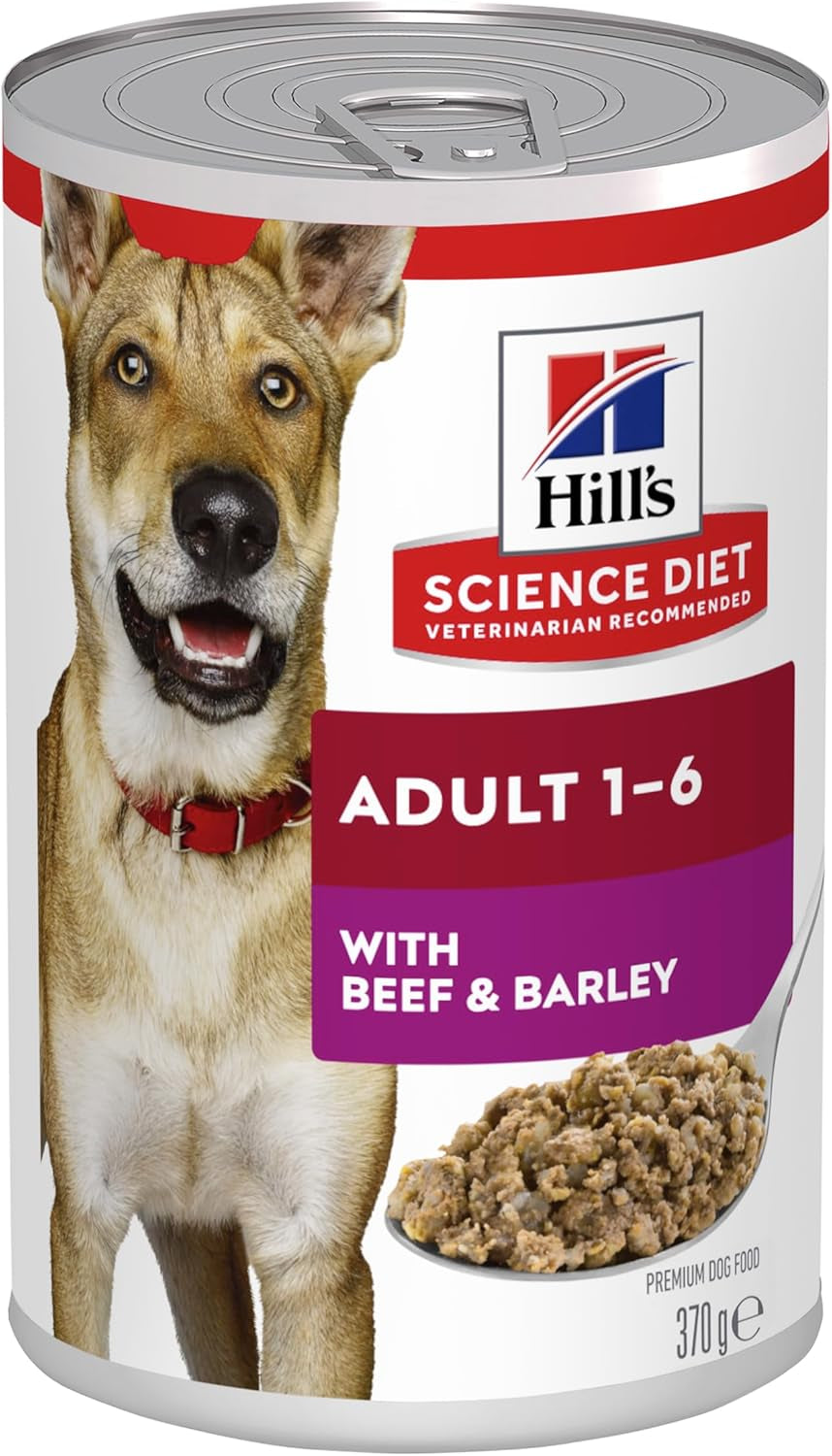 Adult with Beef & Barley Canned Wet Dog Food 12X370G