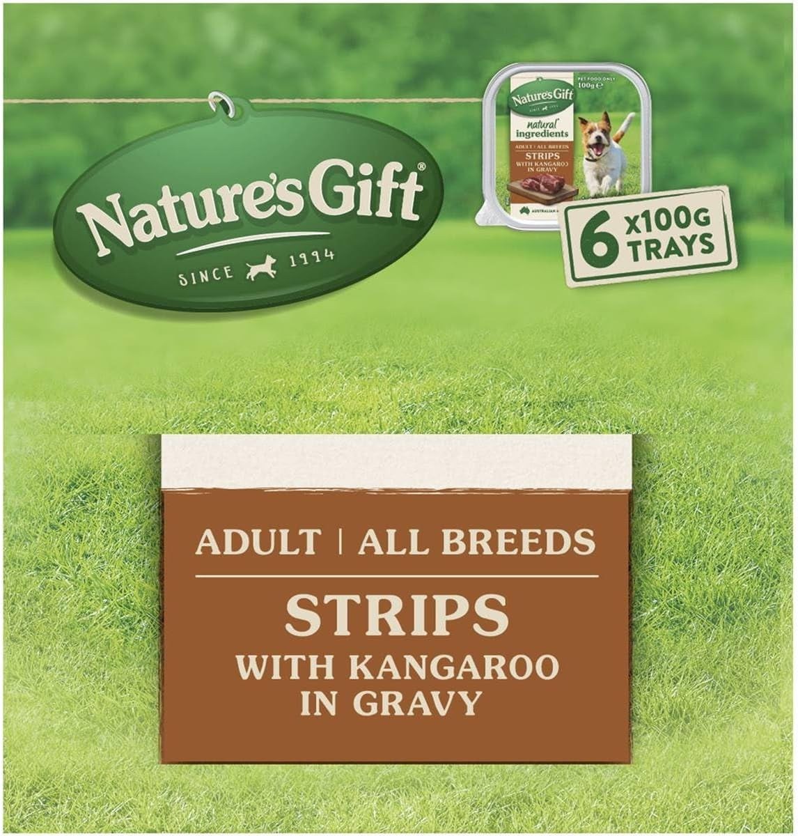 Natural Ingredients Adult Kangaroo Wet Dog Food 100 G (Pack of 6)