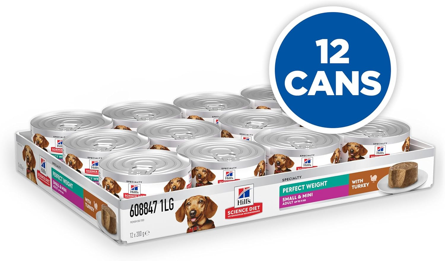 Perfect Weight Small & Mini with Turkey Canned Dog Food 12X200G